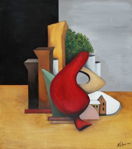 Rote Geometrische Stadt