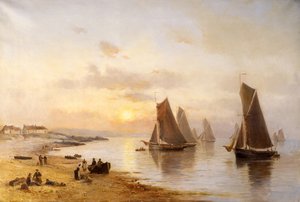 Wenn die Boote nach Hause kommen, Skerries Beach, Abend von Alexander Williams