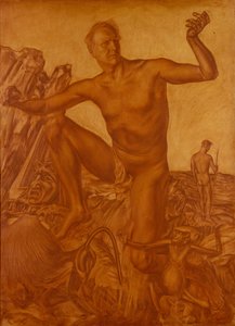 Porträt des Sängers Fjodor Schaljapin 1873-1938, 1917 von Alexander Yevgenyevich Yakovlev