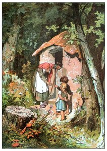 Illustration für Hänsel und Gretel von den Brüdern Grimm