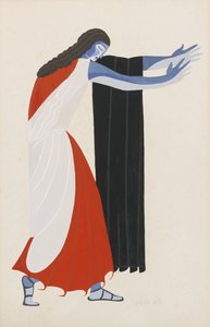 Kostümentwurf für das Stück Sieben gegen Theben von Aischylos, 1925