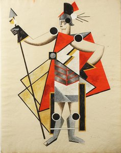 Kostümentwurf für das Stück Die unsichtbare Dame, 1924 von Alexandra Alexandrowna Exter