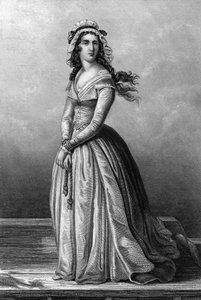 Charlotte Corday (1768-1793) Girondistin zur Zeit der Französischen Revolution, sie ermordete Jean Paul Marat am 13. Juli