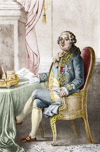 Porträt von Ludwig XVI., König von Frankreich von Alexandre (after) Lacauchie