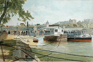 Der Ponton in Suresnes, neben der Pont des Saints Pères