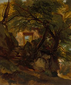 Treppe im Park der Villa Chigi di Ariccia von Alexandre Calame