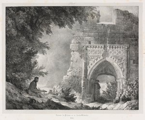 Malerische und romantische Reisen im alten Frankreich: Ruinen des Palastes der Weißen Königin