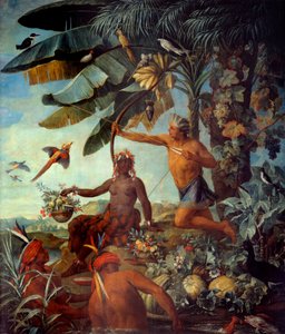 Indische Fischer und Jäger. Gemälde von Francois Desportes (1661-1743) 18. Jahrhundert