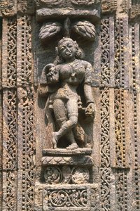 Tänzerin, Relief in der Tanzhalle (Nata Mandir), Tempel der Sonne (UNESCO-Welterbeliste) von Nicolas Toussaint Charlet