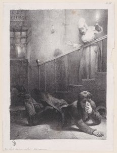 Ein Sturz die Treppe hinunter