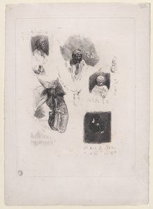 Blatt mit Skizzen, 1833-38 von Alexandre Gabriel Decamps
