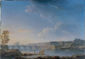 Le Pont de la Tournelle, Île Saint-Louis, Île Louviers, ca. 1780