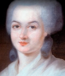 Detail des Porträts von Olympe de Gouges von Alexandre Kucharski