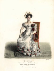 Tänzerin und Schauspielerin Miss Emilie Leverd als Celimene in Le Misanthrope von Moliere, Theatre Français von Alexandre Marie Colin