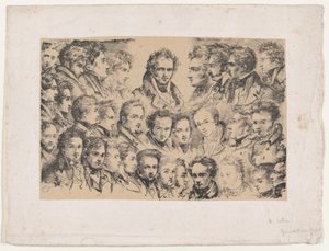 Girodet und seine Schüler, ca. 1817 von Alexandre Marie Colin