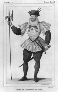 Wache der Provostschaft von Paris während der Herrschaft von Heinrich III. (1574-89)