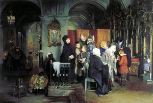 Vor der Beichte, 1877 von Alexei Ivanovich Korzukhin