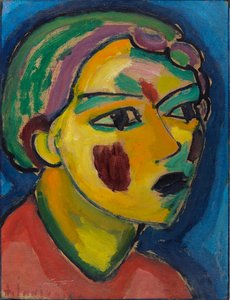 Mystischer Kopf des Dichters, 1917