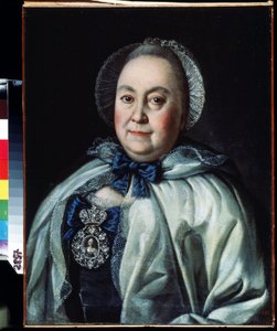 Porträt der Hofdame, Gräfin Maria A. Rumyantseva (1698-1788)