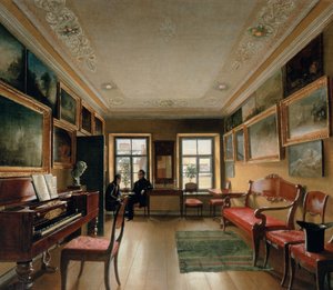 Innenraum eines Herrenhauses, 1830er