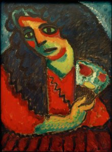 Frau mit Fächer