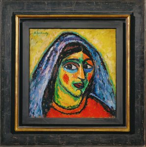 Manola mit einem violetten Schleier von Alexej von Jawlensky