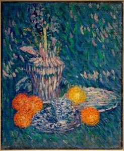 Stillleben mit Hyazinthe und Orangen