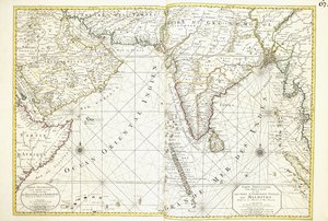 Karte von Afrika, Arabien und Indien von Alexis Hubert Jaillot