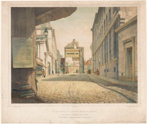 Ansicht der Rue Saint-Étienne-des-Grès in Paris