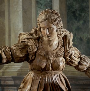 Maria Magdalena, Detail der Beweinung Christi, in der Kapelle des seligen Aldrovandi