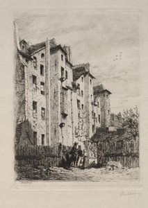 Häuser, Rue de Lyonnais von Alfred Alexandre Delauney