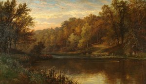 Swanbourne See Herbst, Arundel Park Sonnenuntergang
