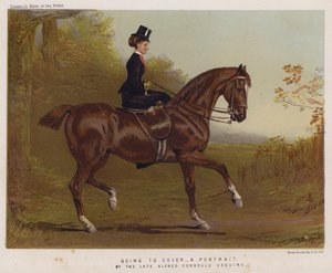 Auf dem Weg zur Deckung (Farblithografie) von Alfred Chantrey Corbould