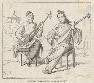 Chinesische Herren beim Spiel von Alfred Crowquill