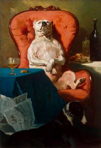 Mops auf einem Sessel, 1857