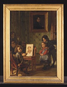 Innenraum, die Familie des Künstlers von Alfred Dehodencq
