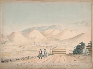 Ansicht der Stadt San Cristoval de la Laguna von der Straße nach Las Mercedes aus gesehen von Alfred Diston