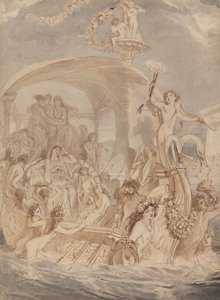 Kleopatra auf dem Cydnus, um Antonius zu treffen von Alfred Edward Chalon