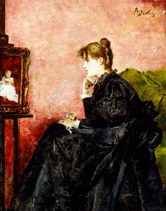 Dame in Schwarz von Alfred Emile Stevens