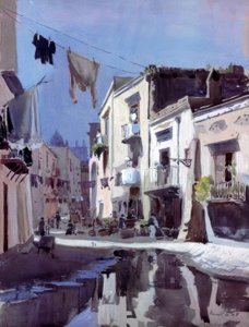 Gasse in Pozzuoli (Gem. 1910)
