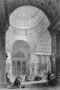 Innenraum der Kazan-Kirche, graviert von T. Higham von Alfred Gomersal Vickers