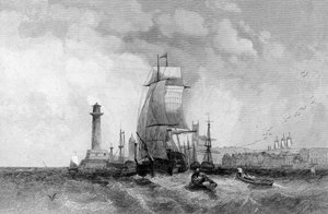 Margate, Kent, graviert von Henry Wallis, ca. 1830 von Alfred Gomersal Vickers
