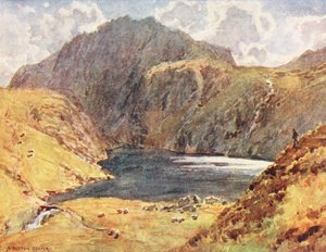 Lake District: Angle Tarn, Esk Hause von Alfred Heaton Cooper