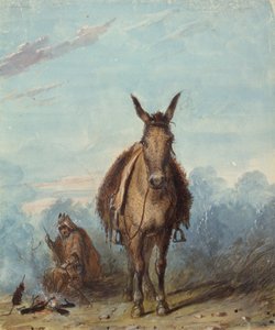 Ein Fallensteller in seinem einsamen Lager, ca. 1837