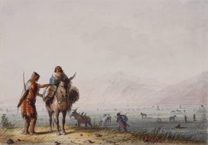 Shoshone-Wurzelgräber, ca. 1837