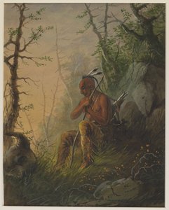 Sioux-Indianer an einem Grab von Alfred Jacob Miller