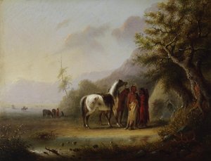 Sioux-Indianer in den Bergen