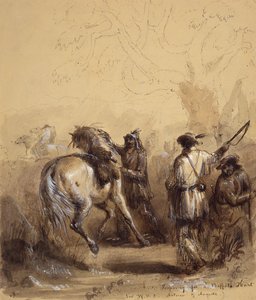 Sir W.D.S., Antoine und Auguste oder Vorbereitung auf eine Büffeljagd, ca. 1837