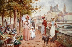 Die Blumenverkäuferin