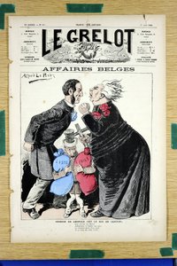 Cover von „Le Grelot“, Nummer 697, Satire in Farben von Alfred Le Petit